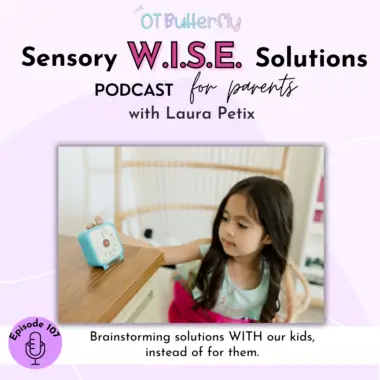 Image of little girl in front of a timer for an episode on collaborative problem solving for neurodivergent, highly sensitive children.